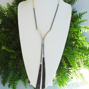 Gold & Black Chain Necklace