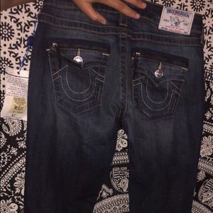 True religion jeans back zipper size 27