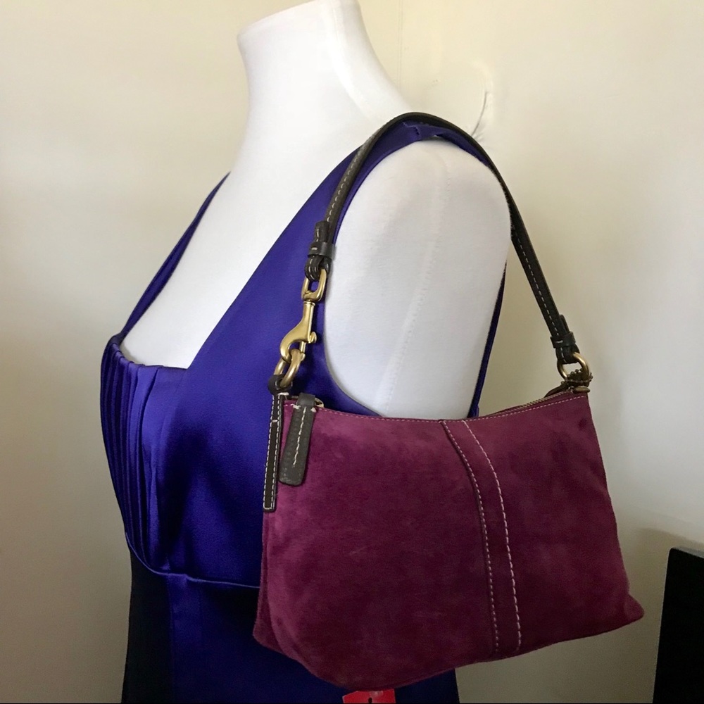 Purple Suede Coach Bag