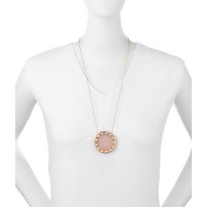 House of Harlow Rose-Quartz-Sunburst Necklace