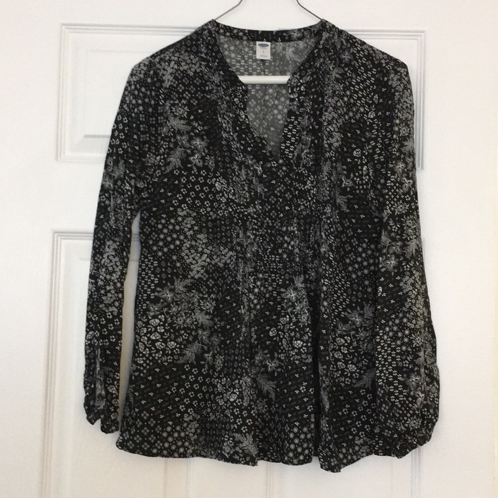 Old Navy Long Sleeve Floral Blouse Size Small