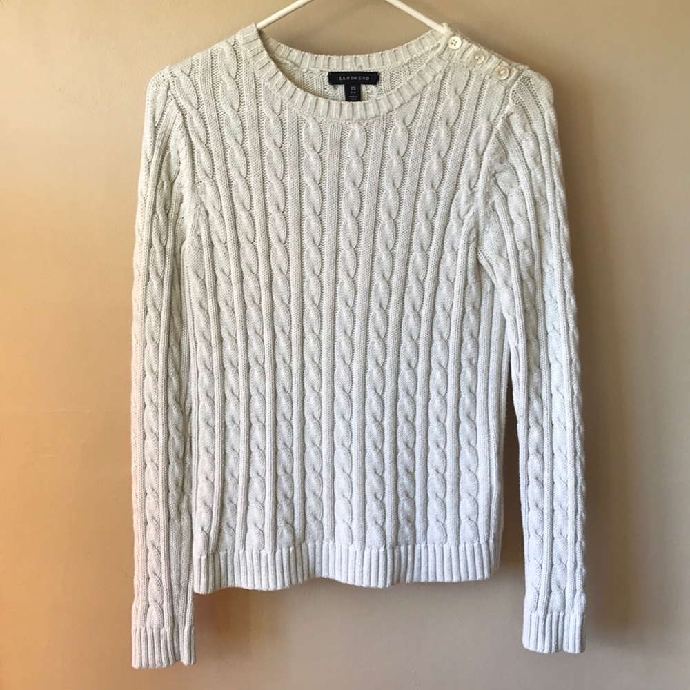Land's' End Cable Knit Sweater