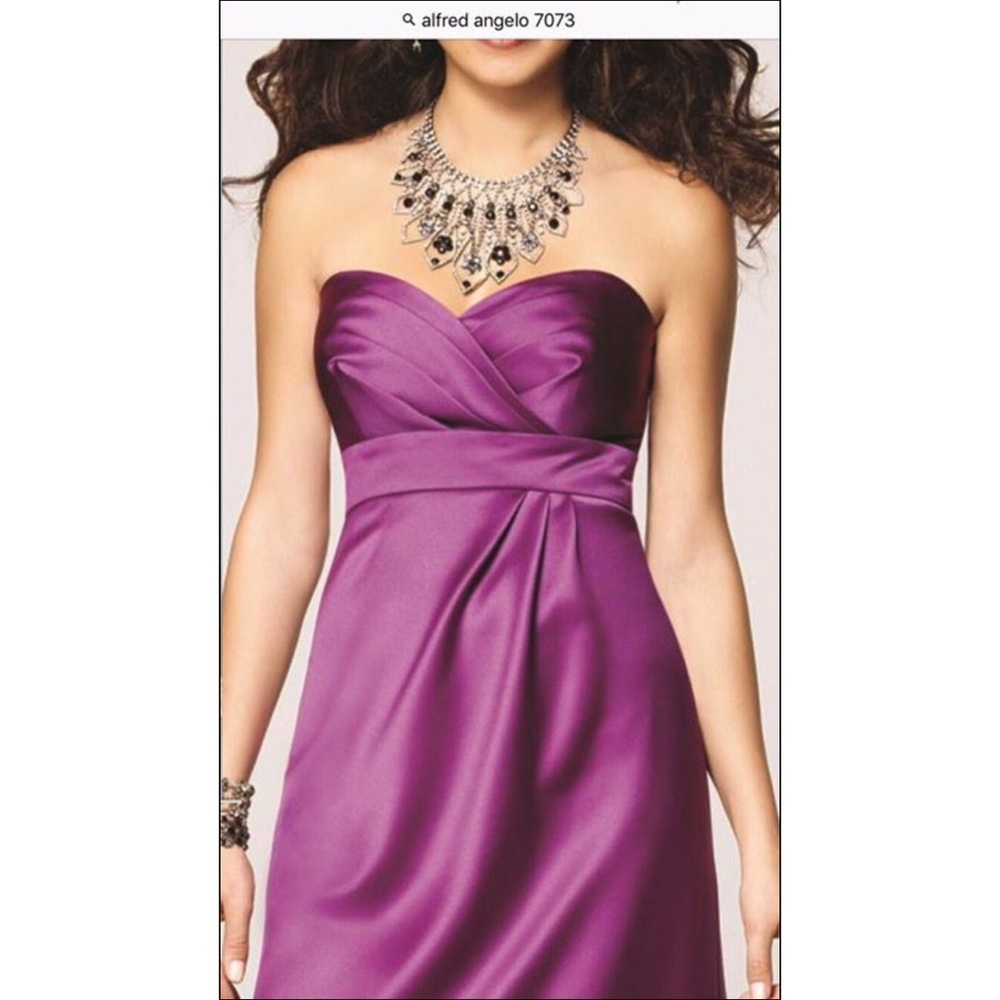 Alfred Angelo Plum Strapless Dress
