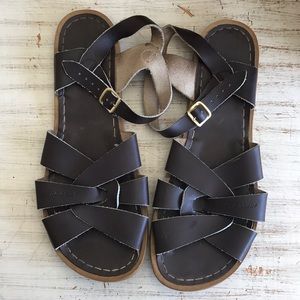 Brown Leather Salt Water Sandals