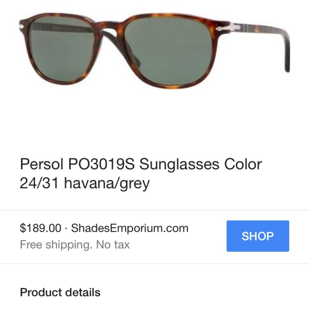 Pers Men’s Glasses - GALLERIA Square PO3019S