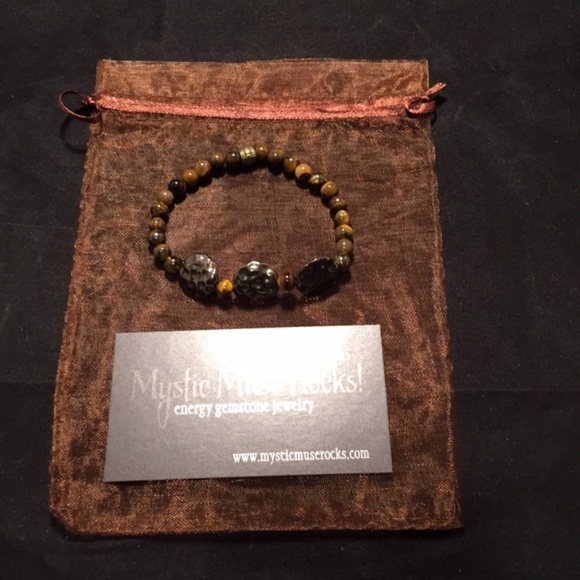 Tigers Eye Bracelet 7.5" "HARMONY" - Picture 2 of 3