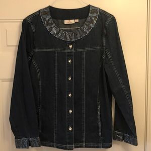 Embellished jean jacket