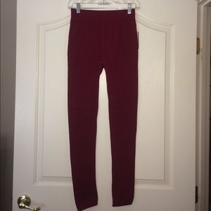 Burgundy Versace 1969 Leggings, L/XL