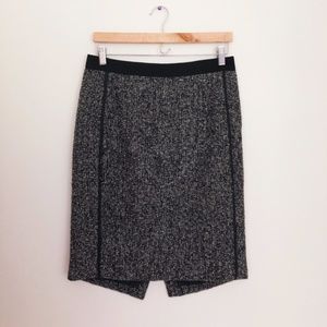 Black & White Tweed J Crew Pencil Skirt