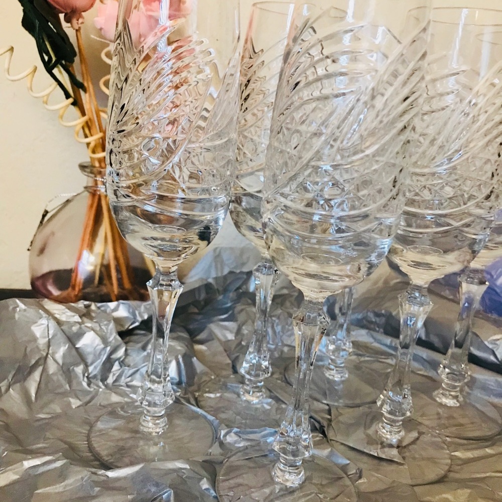 Crystal Champagne Flutes Glasses Set Of 6 Europe