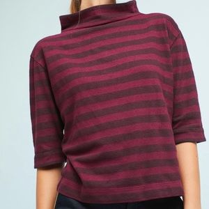 Anthropologie Mock Neck terry shirt