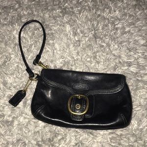 Black coach wristlet
