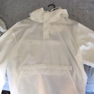 White Nike quarter zip windbreaker
