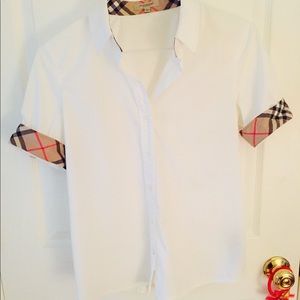 Burberry button up, collared shirt!