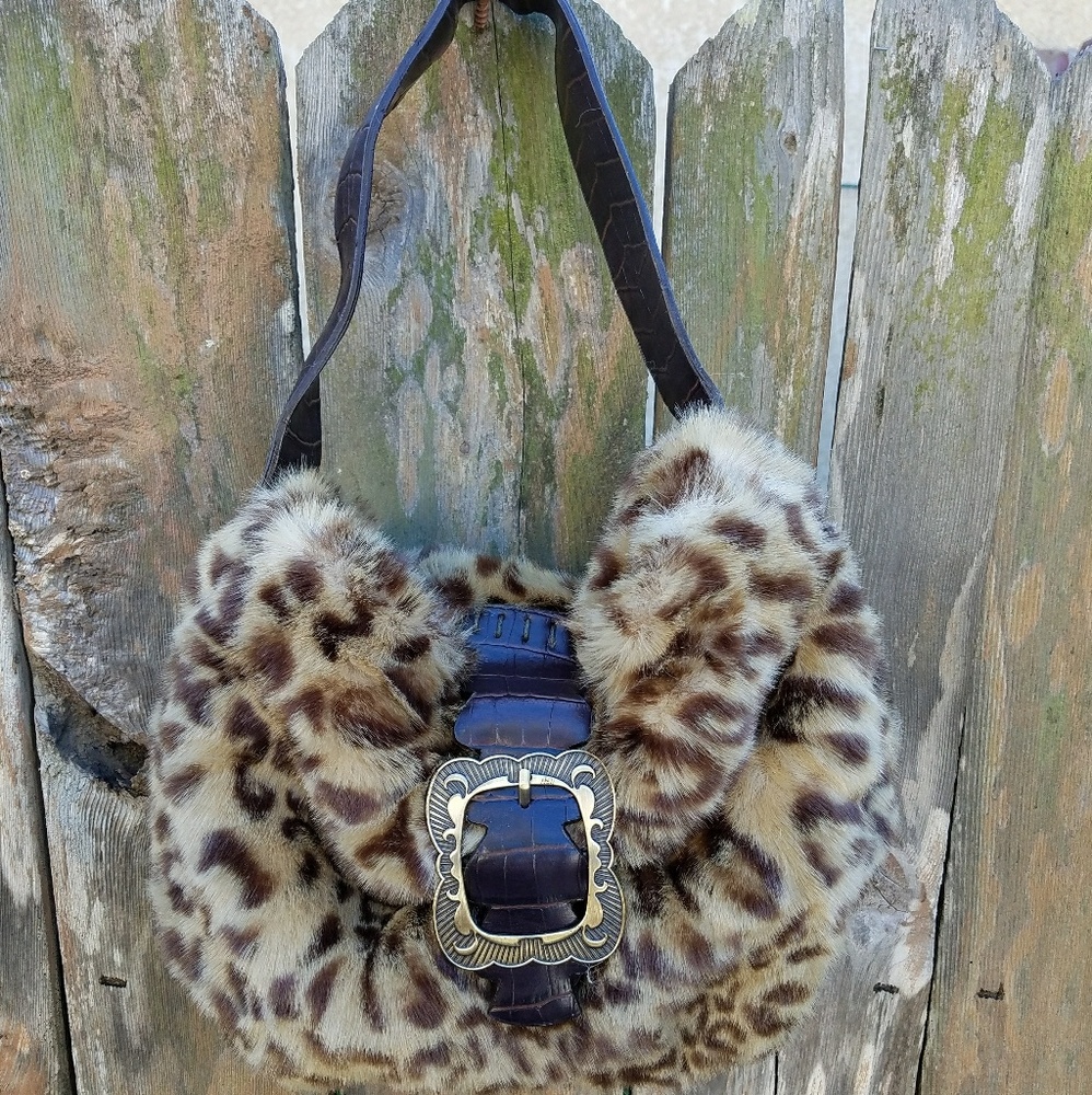 Newport News Brown Leopard Print Bag