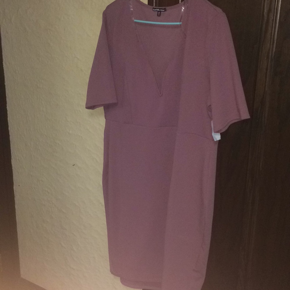 Pink midi dress