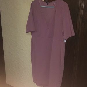 Pink midi dress