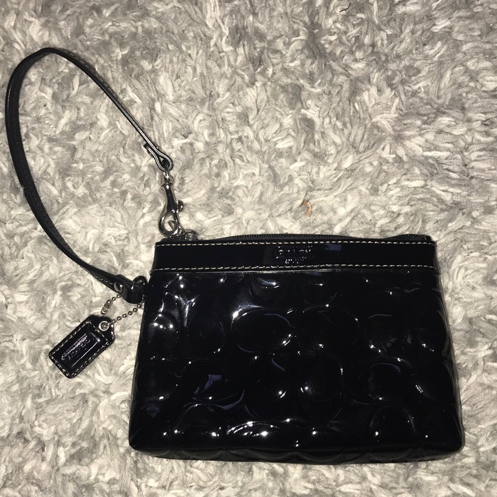 Black coach wristlet