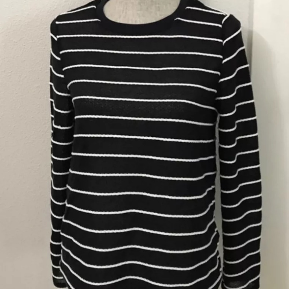 Topshop stripe thin sweater blue white 4 small
