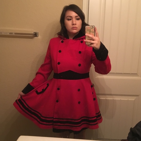 Hell Bunny Mikaela coat rockabilly pinup holiday - Picture 4 of 6