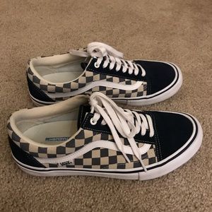 Vans Old Skool Pro Navy Checkerboard