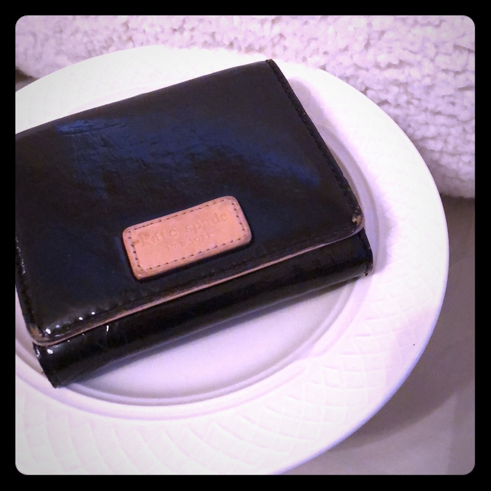 ‼️Kate Spade ♠️ black patent leather wallet