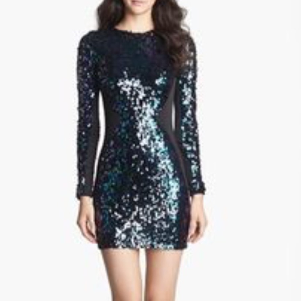Sequin Body Con Mini Dress