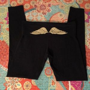‼️SOLD‼️ Gold Glitter Angel Wing Legging✨