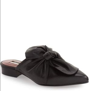 Topshop Unique 'PISTACHIO' leather Bow Mules.