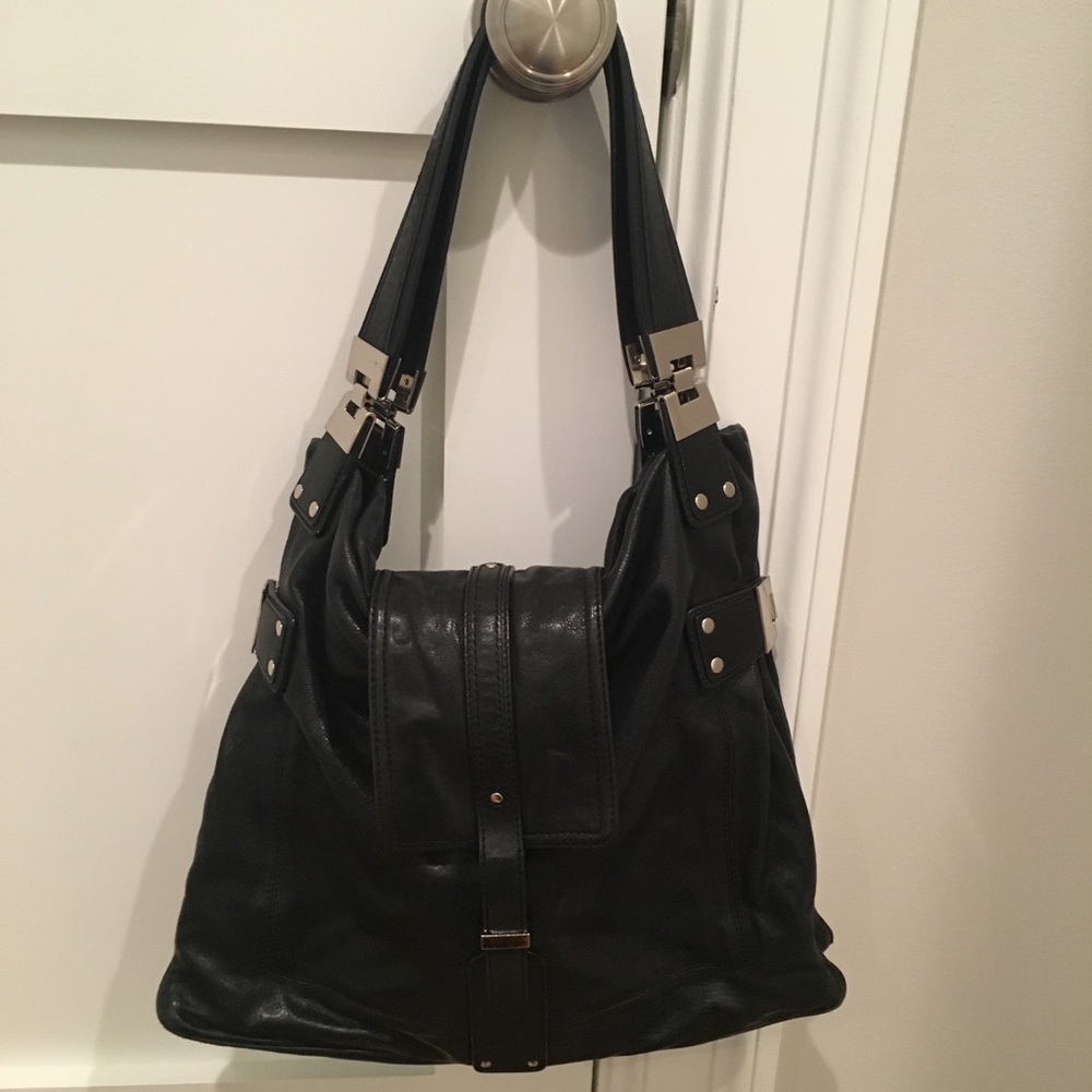 Kooba Black Leather Hobo Bag