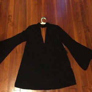 LULUs black bell sleeve party dress! Size S