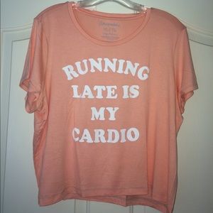 NWOT, Peach Aeropostale Crop Top, XL