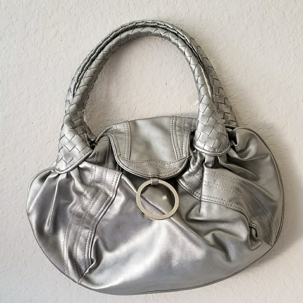 Silver Hobo Handbag