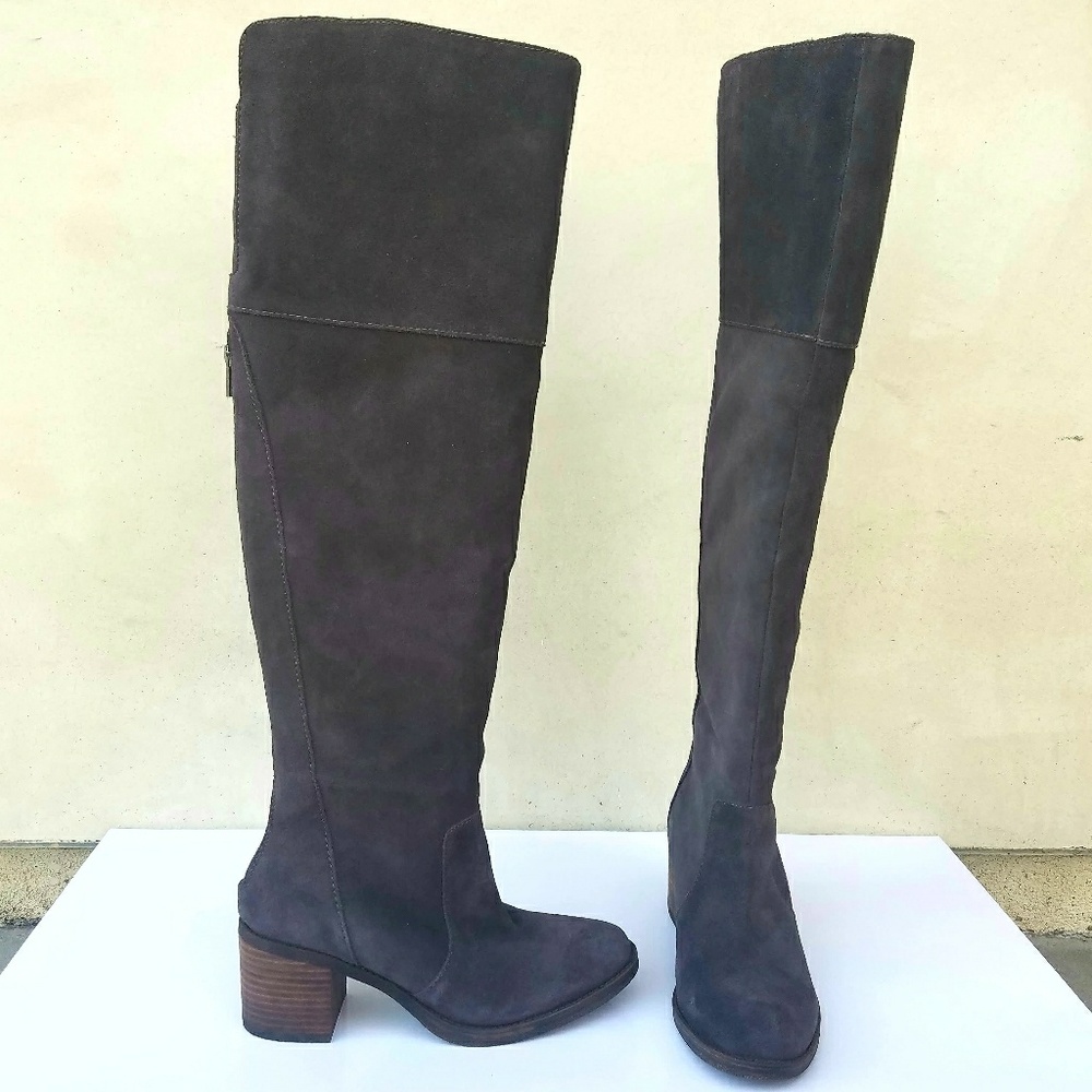 Incredible OTK Grey Suede Lucky Brand Boots - Picture 3 of 5