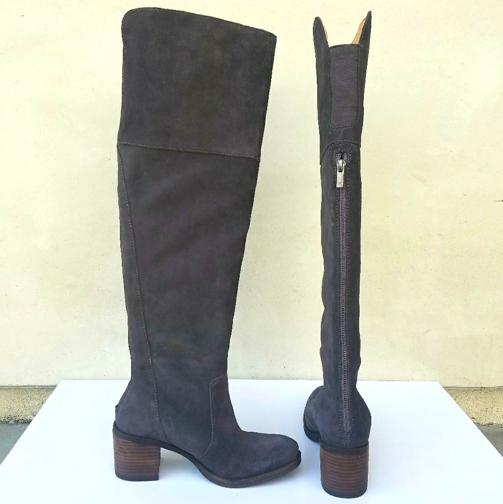 Incredible OTK Grey Suede Lucky Brand Boots - Picture 4 of 5