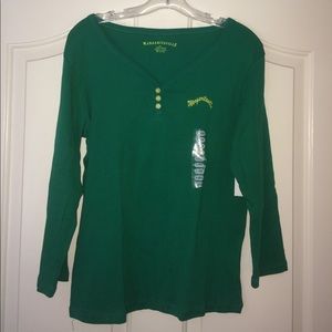 NWOT, Green Margaritaville Long-Sleeved Tee-Shirt