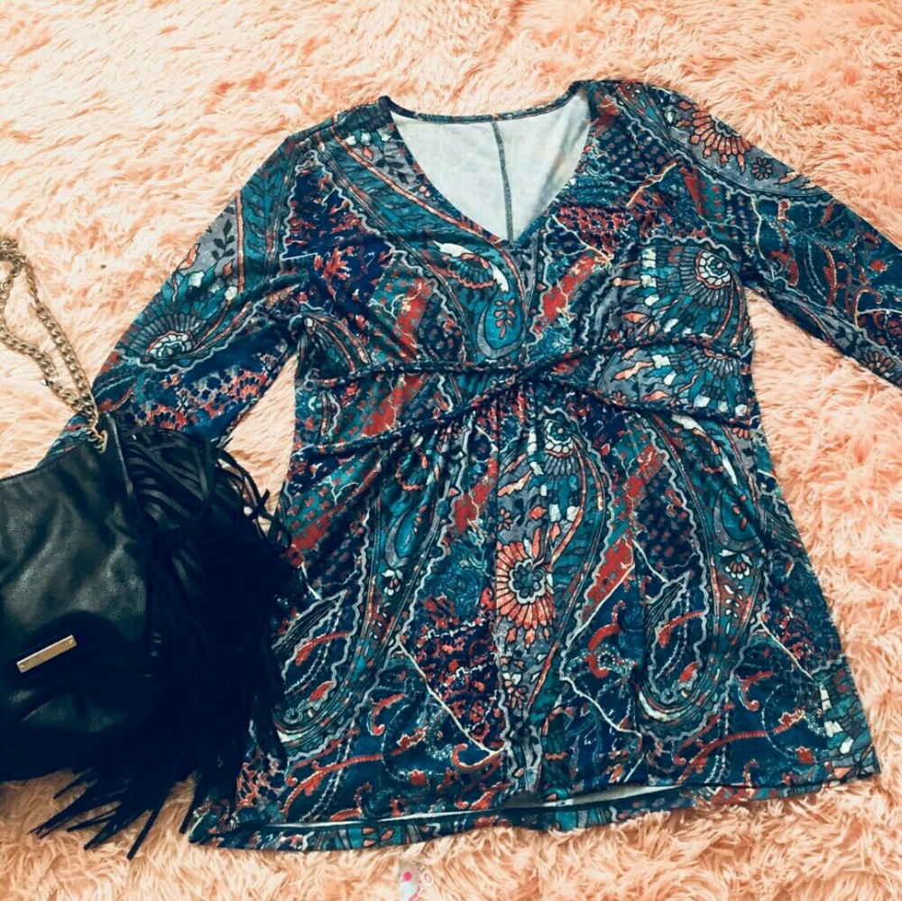 Patterned top flowy