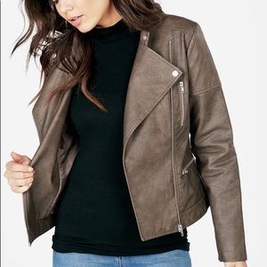 Brand new faux leather moto jacket
