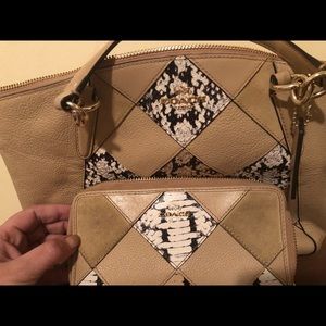 Authentic coach purse and matching wallet