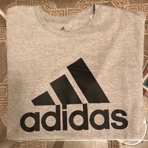 Men’s Gray Adidas T-shirt with black logo