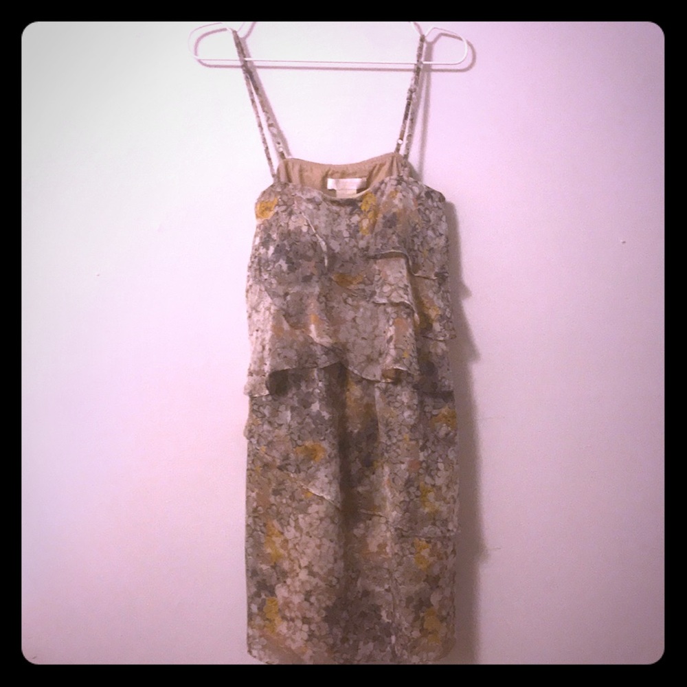 NWOT Floral Print Chiffon layered Dress