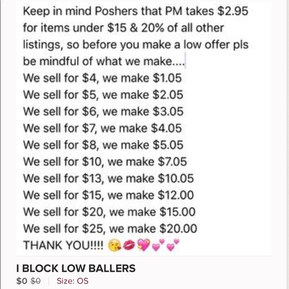 Selling Price List