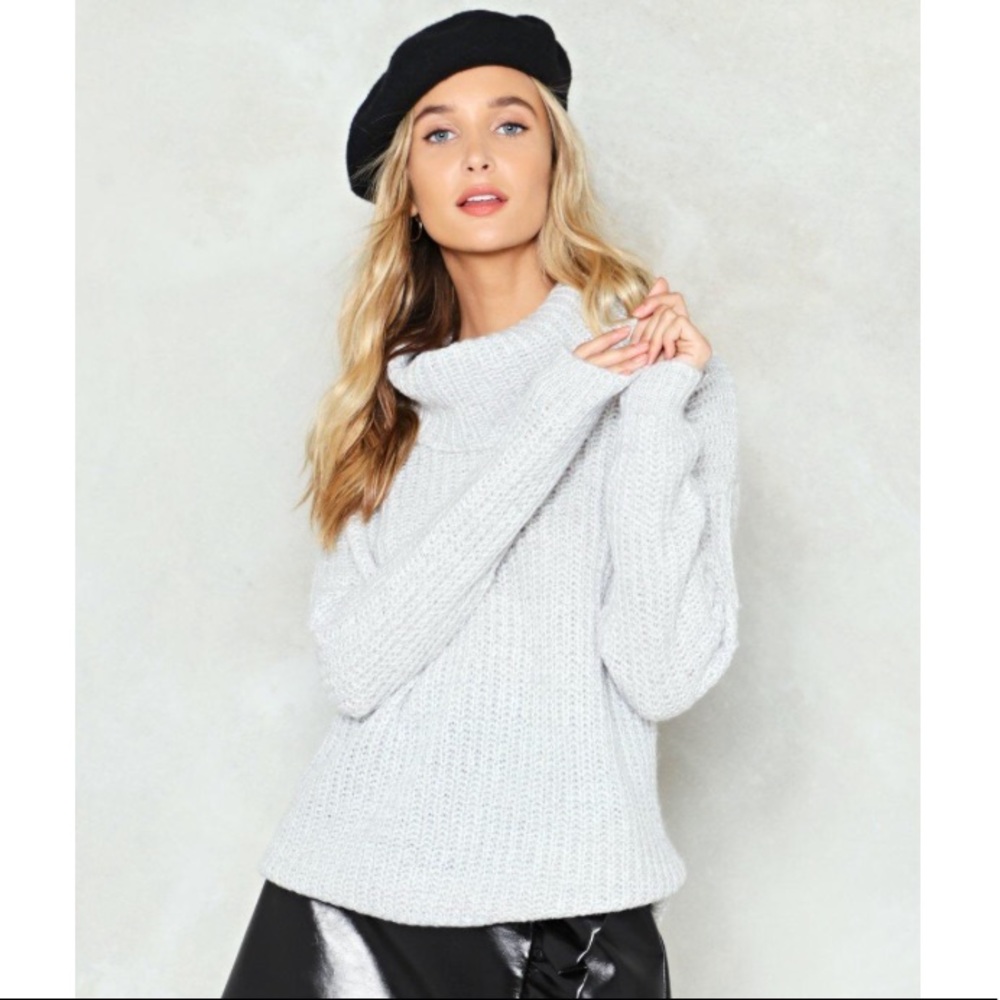 NWT Nasty Gal Cowl Neck Sweater