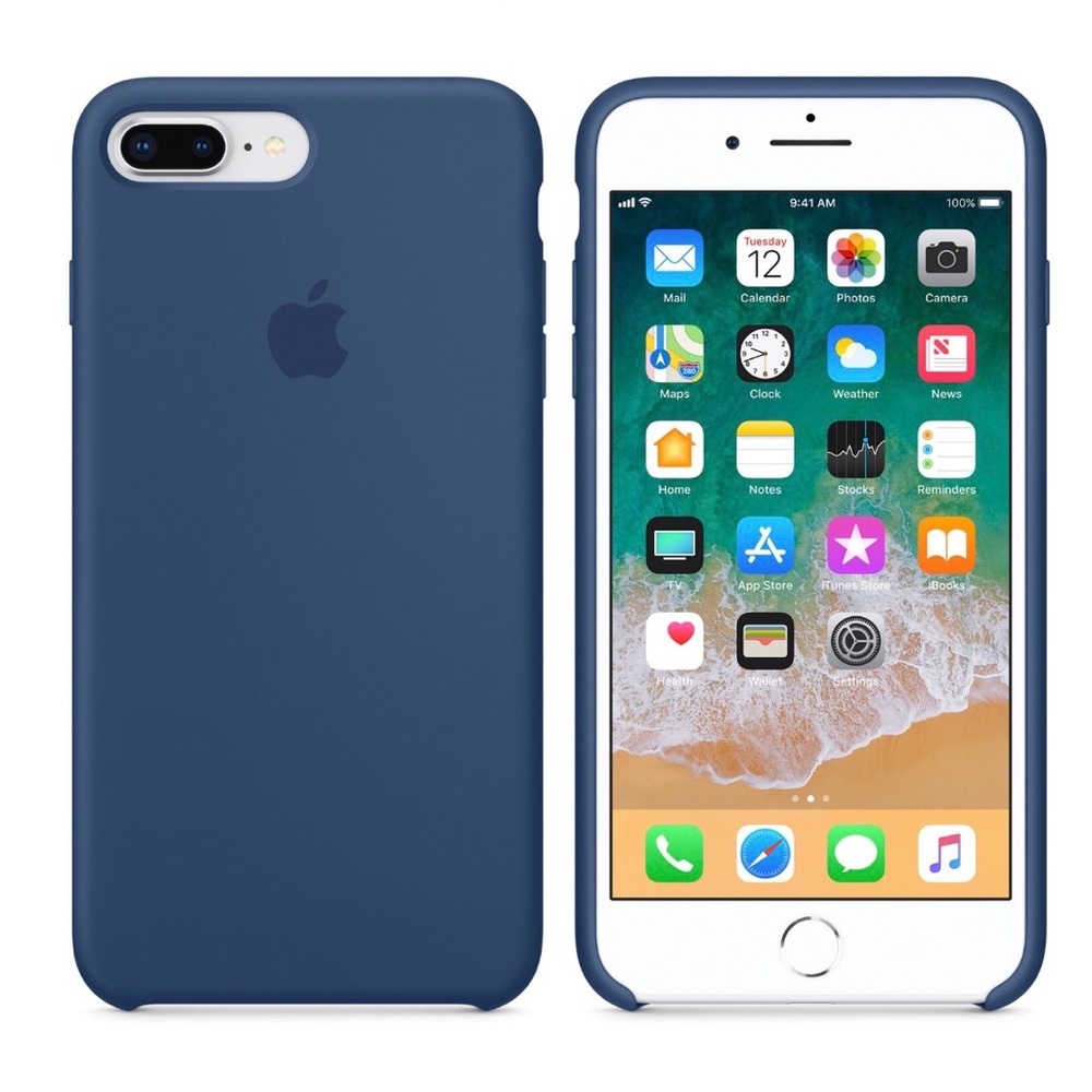 Cobalt Blue Apple Silicone iPhone 8 Plus/7 Plus