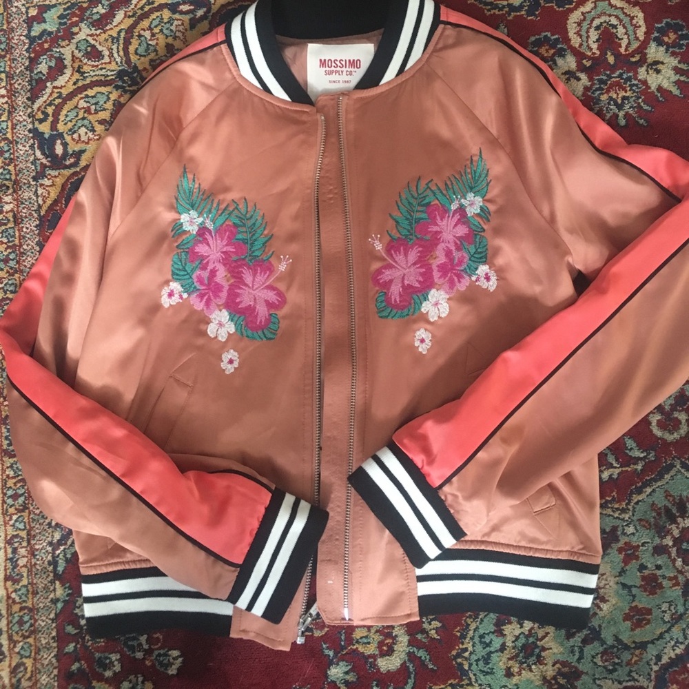 NWOT Embroidered Bomber