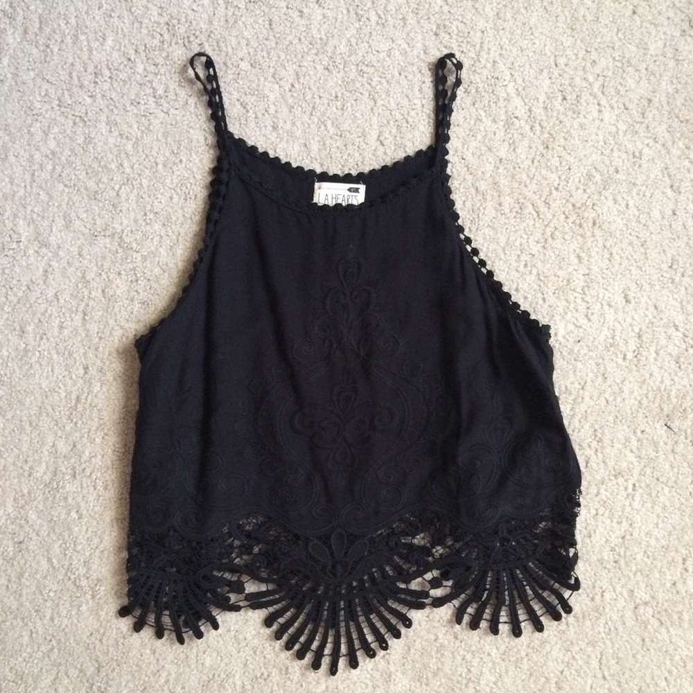 PacSun Embroidered Crochet Tank