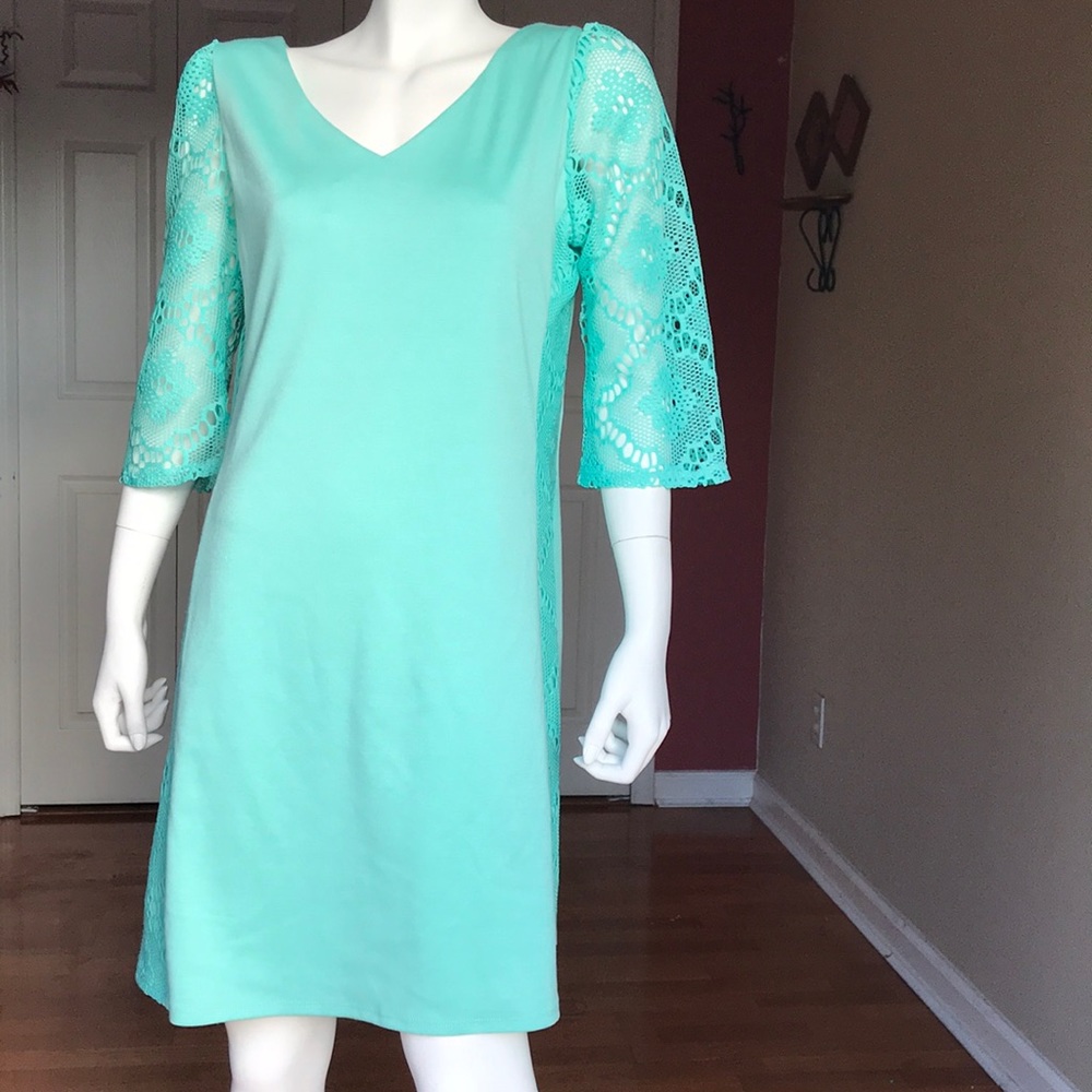 vintage mod 60s 70s mint green pastel shift dress