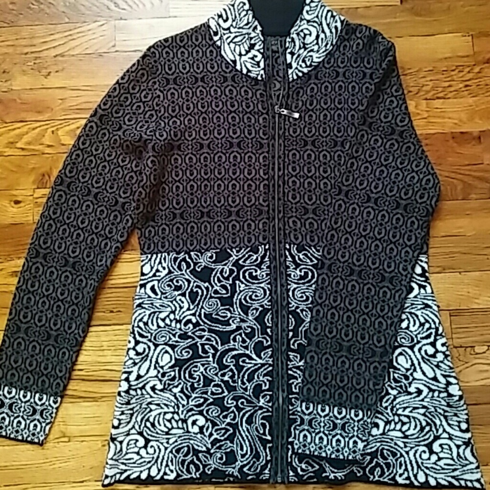 NWT Elegant Full Zip Merino Sweater