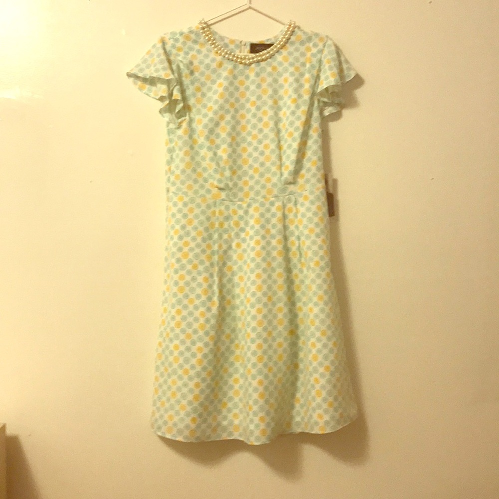 Jason Wu Pinwheel Print Pearl neckline S/S Dress