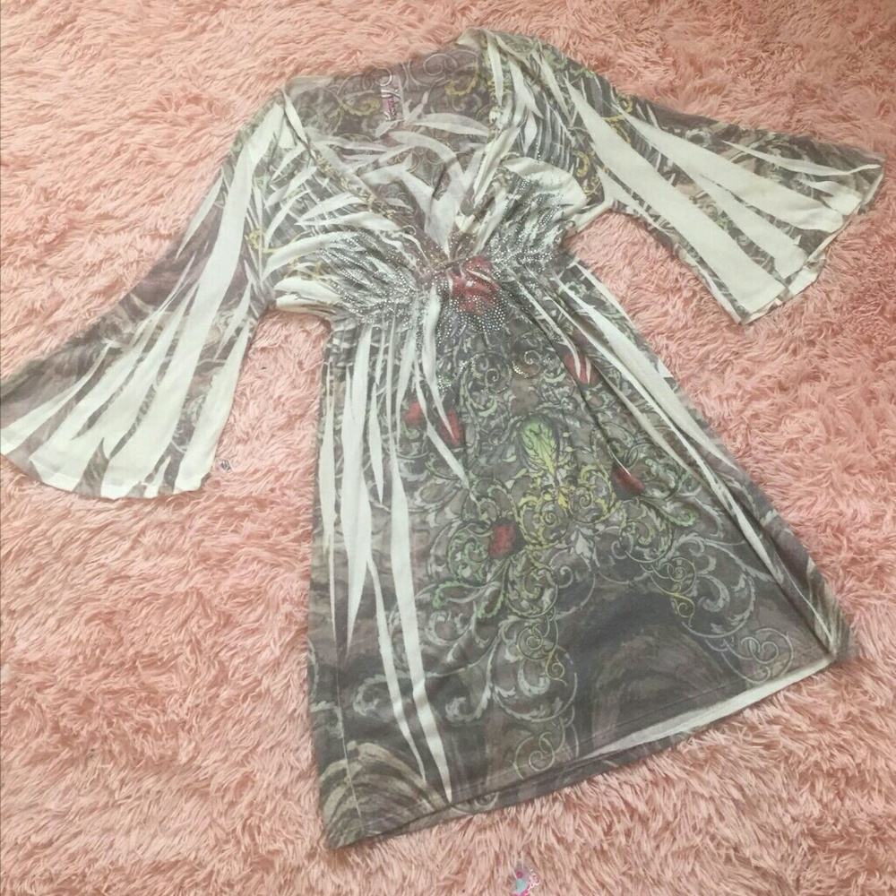 Tunic top rhinestones